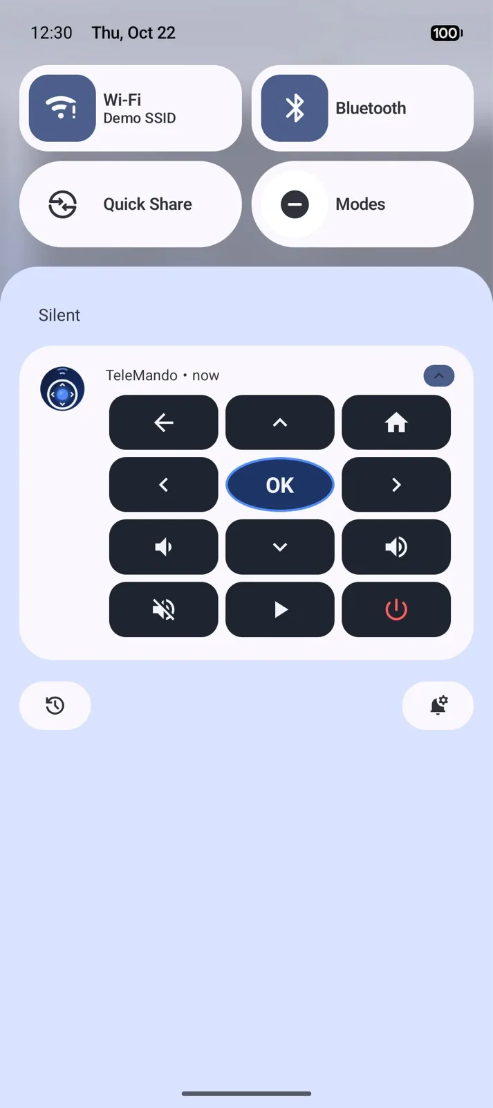 TeleMando: controles en la notificación de Android